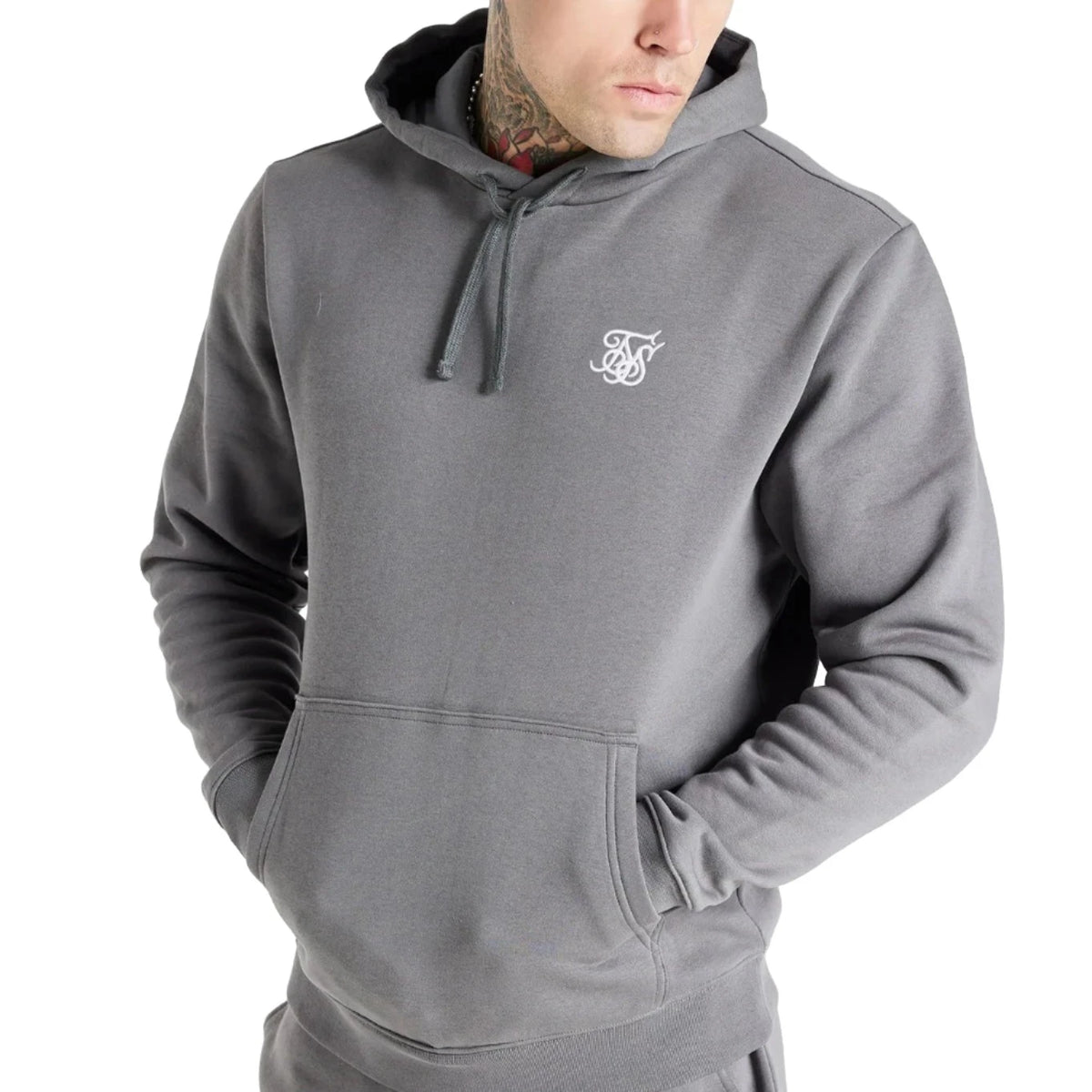 Siksilk muscle fit overhead hoodie clearance