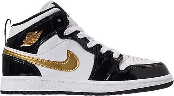 Air Jordan 1 Mid Patent SE PS Black Gold