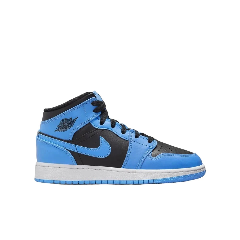 Size 5y/6.5w Air Jordan 1 Mid “True Blue Cement” Athletic Basketball Sneakers DQ selling