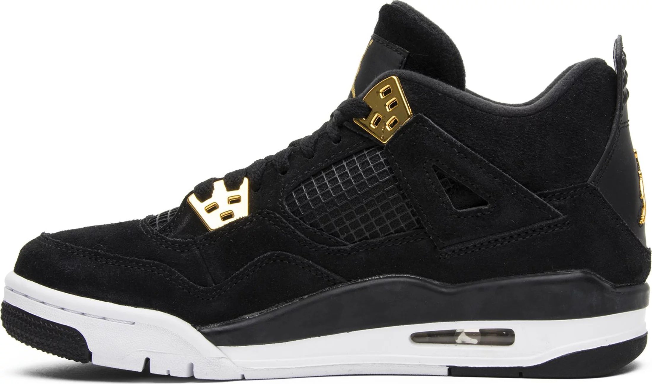 Black and gold retro 4 best sale jordans