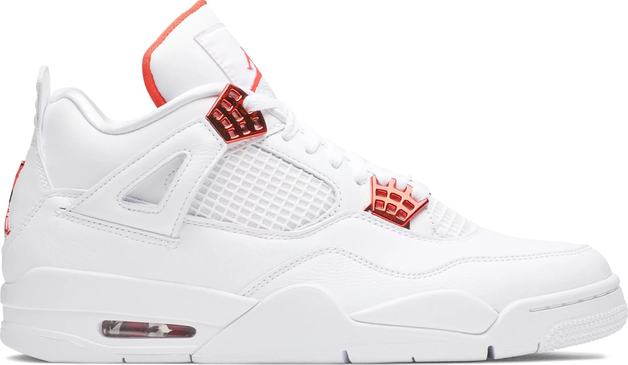 Air jordan 4 retro white deals red