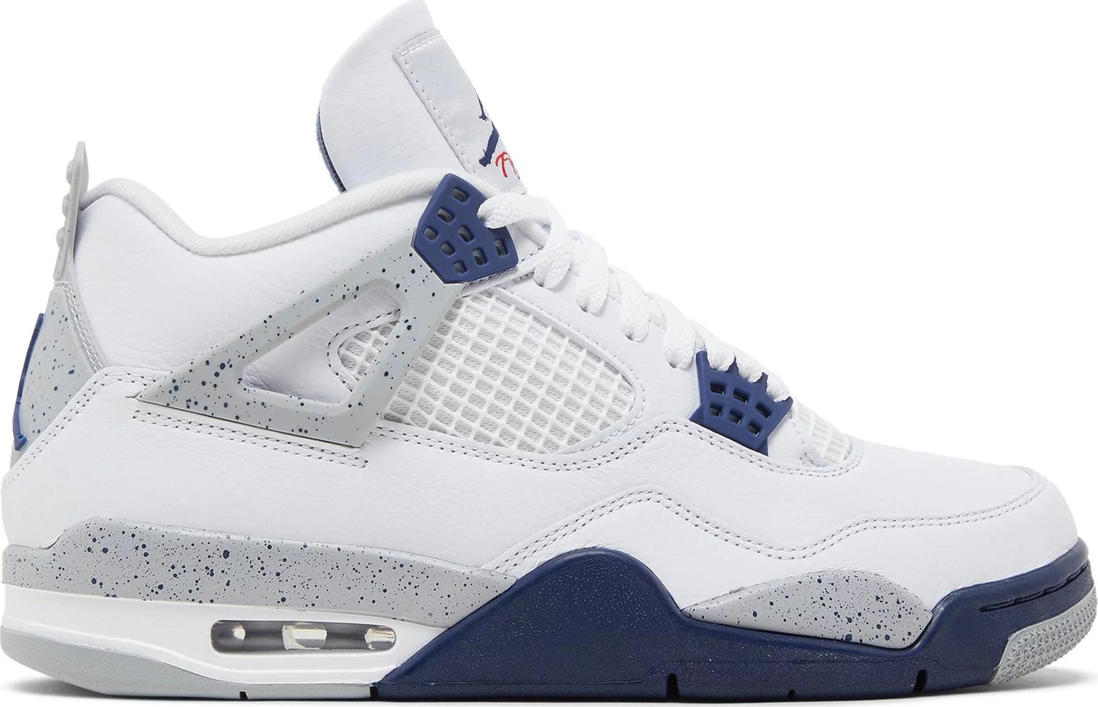 Nike air jordan 4 blue deals and white